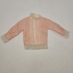 Vtg Ideal Tammy “Ring A Ding”Pink & White Blouse Long Sleeve Shirt